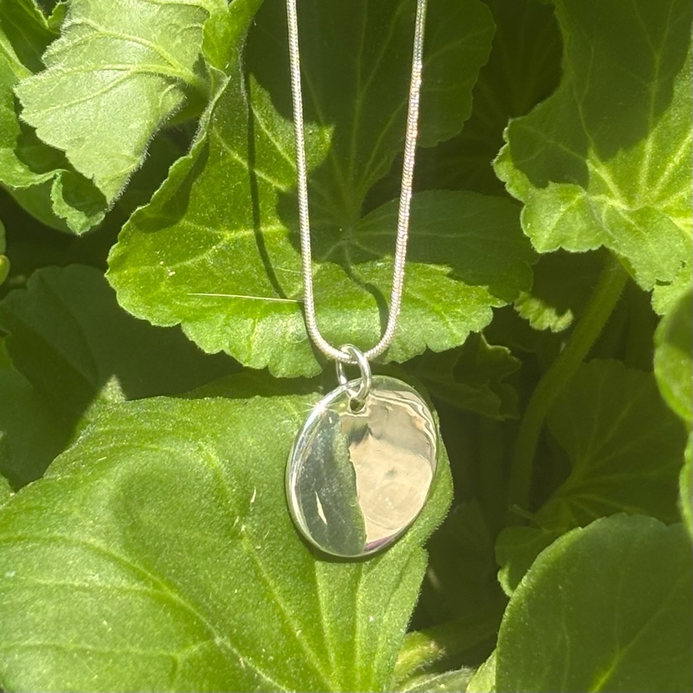 Minimalist Silver Necklace with Pendant